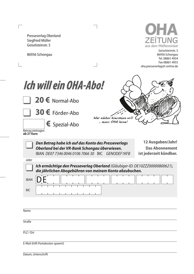 Abonnieren Oha