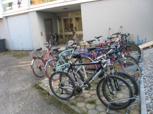 Fahrräder, Lehrerparkplatz der Hauptschule