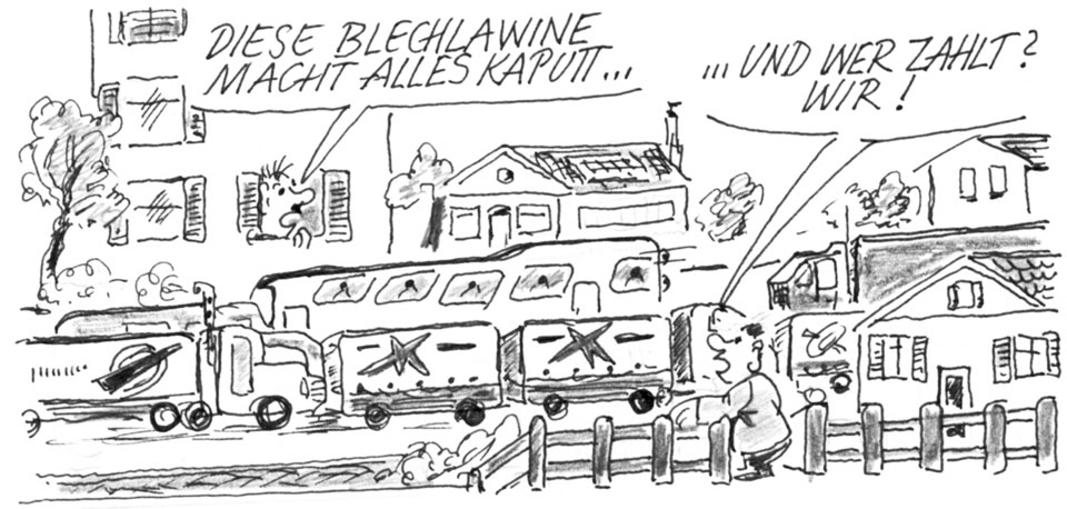 Cartoon Straßenausbaubeitrag Pfeffer