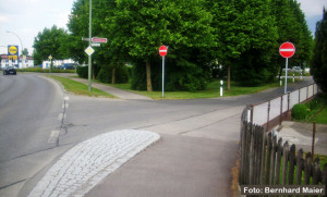 Foto: Peiting Einbahnstraße am Weidenweg