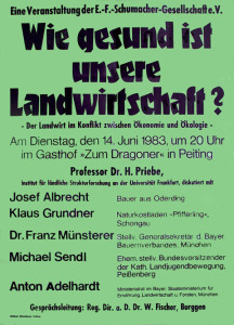 »Der Landwirt im Konflikt zwischen Ökologie und Ökonomie« – schon 1983 ein heiß diskutiertes Thema im Landkreis. Heute ist es aktueller denn je!